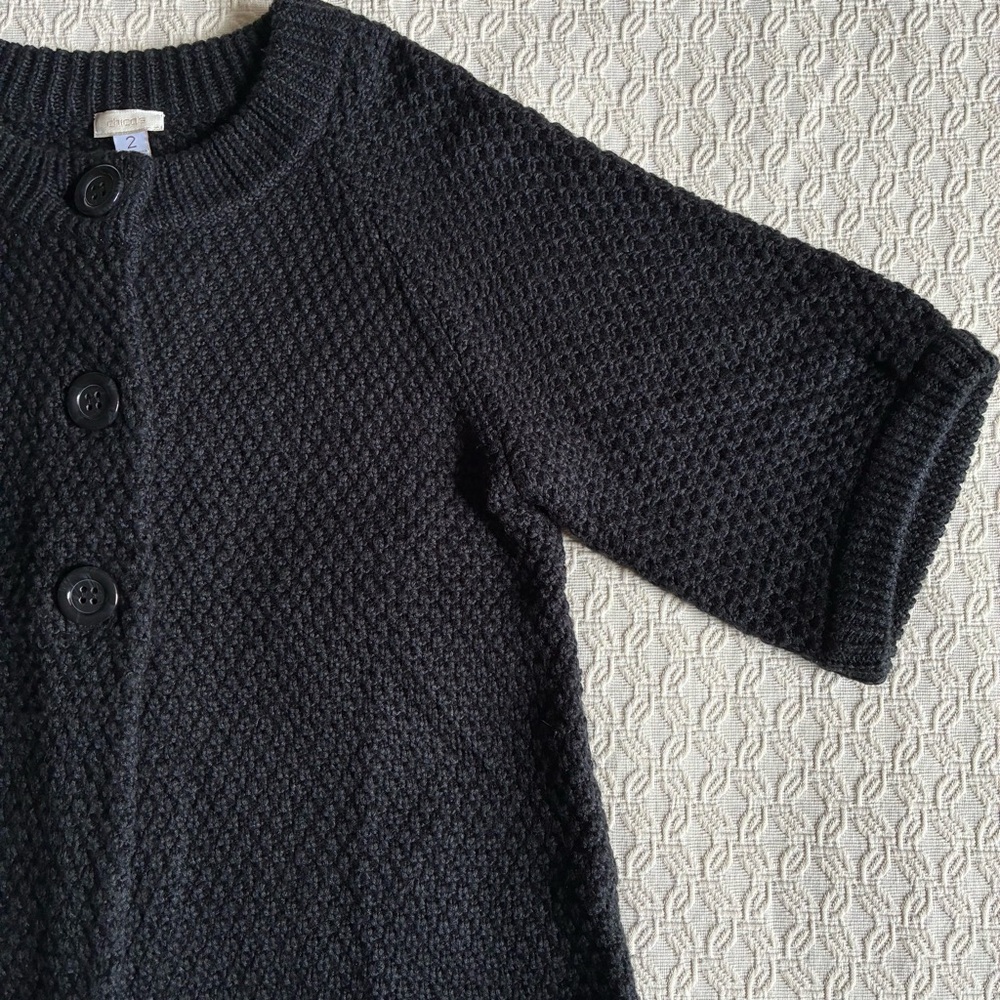 Chico's Wool Blend Black Knit Cardigan Size 2 US Large/12 - Picture 4 of 7